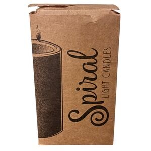 Spiral Light Candle Evergreen Large 4x6 Wood Wick Spiral Burn Pillar Green New